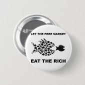 フリーマーケットが金持ちを食べるようにして下さい 缶バッジ (正面&裏面)