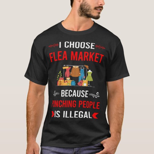 フリーマーケットでパンチを食らわせろ Tシャツ (正面)