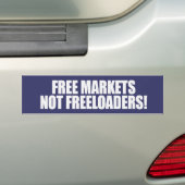 フリーマーケットのないたかり屋のバンパーステッカー バンパーステッカー (車上)