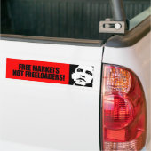 フリーマーケットのないたかり屋 バンパーステッカー (トラック上)