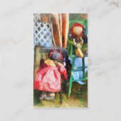 フリーマーケットの2つの縫いぐるみ人形 名刺 (裏面)