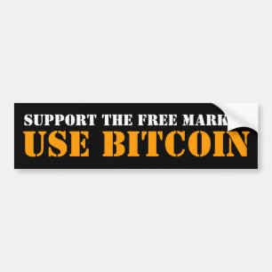 フリーマーケットのBitcoin Litecoinの自由 バンパーステッカー