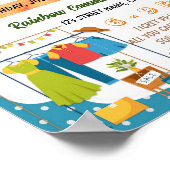 フリーマーケットイベントチラシのポスターテンプレート ポスター (角)