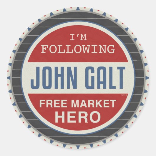 フリーマーケットヒーロー ラウンドシール (正面)