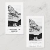 フリーミニマルランスの写真家-白黒 名刺 (正面/裏面)