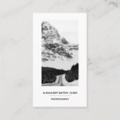 フリーミニマルランスの写真家-白黒 名刺 (正面)