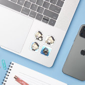 フリーミネット 原神 4枚セット ステッカーシート 追加 シール (ノートパソコンとiPhone)
