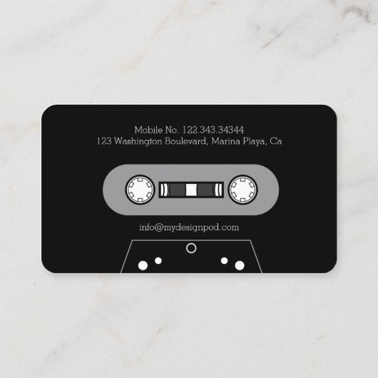 フリーミュージシャンプロフェッショナル名刺 名刺 (裏面)