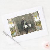 フリーメイソンとしてのジョージ・ワシントン 長方形シール (封筒)