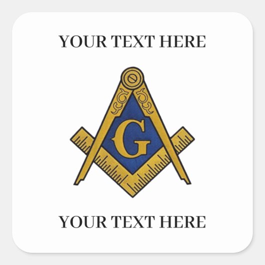 フリーメイソンのスクエアとコンパス スクエアシール (正面)