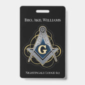 フリーメイソン写真 バッジ (裏面)