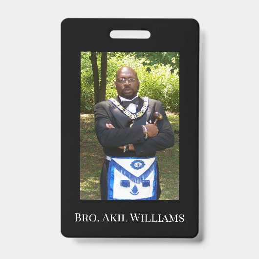 フリーメイソン写真 バッジ (正面)