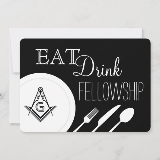 フリーメイソン フェローシップ ディナー ご招待 - フリーメイソン 招待状 (正面)