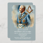 フリーメイソン メイソンスクエアとコンパス メイソン 招待状 (正面/裏面)