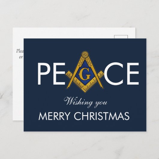 フリーメイソン メイソン メイソン フリーメイソン クリスマス ポストカード (正面/裏面)
