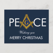 フリーメイソン メイソン メイソン フリーメイソン クリスマス ポストカード (正面)