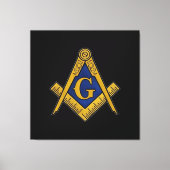 フリーメイソン メイソン 広場とコンパス キャンバスプリント (正面)