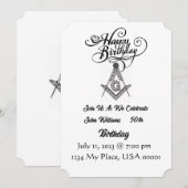 フリーメイソン 誕生日 ご招待 招待状 (正面/裏面)