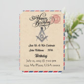 フリーメイソン 誕生日 招待状 (スタンド正面)