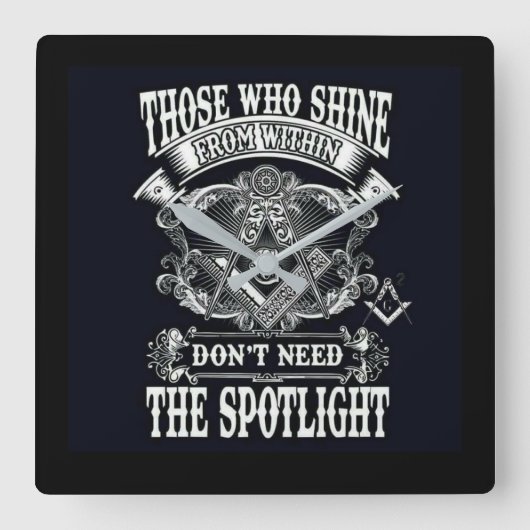 フリーメソン スクエア壁時計 (正面)