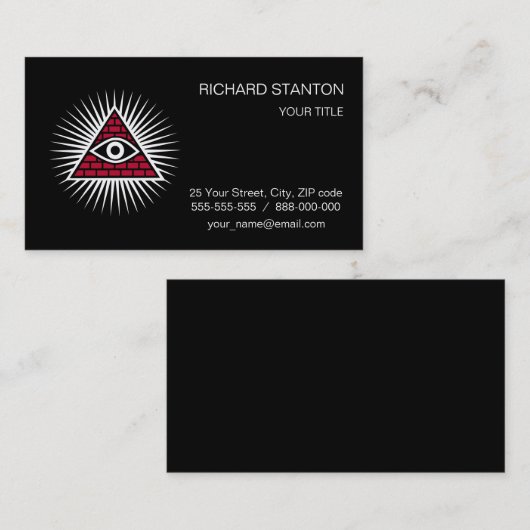 フリーメーソニックな目 名刺 (正面/裏面)