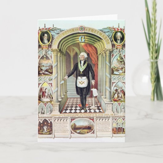 フリーメーソンとしてのジョージ・ワシントン カード (正面)