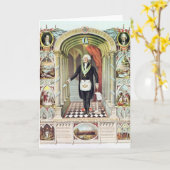 フリーメーソンとしてのジョージ・ワシントン カード (黄色い花)