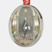 フリーメーソンとしてのジョージ・ワシントン メタルオーナメント (左)