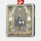 フリーメーソンとしてのジョージ・ワシントン メタルオーナメント (左)