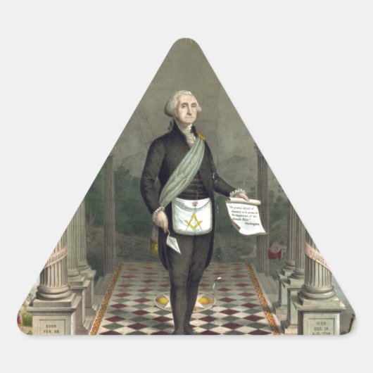 フリーメーソンとしてのジョージ・ワシントン 三角形シール (正面)