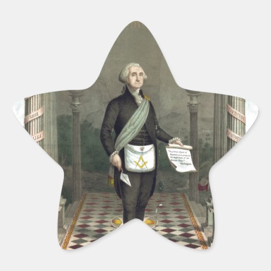 フリーメーソンとしてのジョージ・ワシントン 星シール (正面)