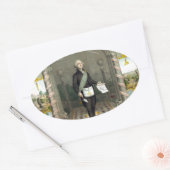 フリーメーソンとしてのジョージ・ワシントン 楕円形シール (封筒)