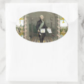 フリーメーソンとしてのジョージ・ワシントン 楕円形シール (バッグ)