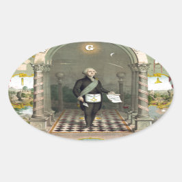 フリーメーソンとしてのジョージ・ワシントン 楕円形シール