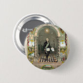 フリーメーソンとしてのジョージ・ワシントン 缶バッジ (正面&裏面)