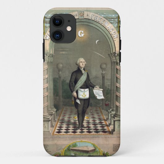 フリーメーソンとしてのジョージ・ワシントン Case-Mate iPhoneケース (裏面)