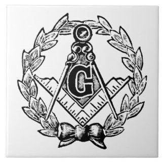 フリーメーソンのオランダの青いタイルの18世紀 タイル