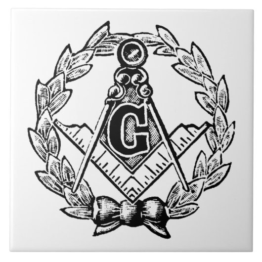 フリーメーソンのオランダの青いタイルの18世紀 タイル (正面)