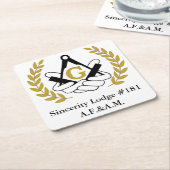 フリーメーソンのコースター スクエアペーパーコースター (アングル)