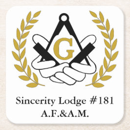フリーメーソンのコースター スクエアペーパーコースター