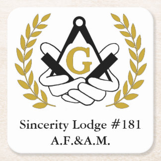 フリーメーソンのコースター スクエアペーパーコースター