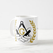 フリーメーソンのコーヒー・マグ コーヒーマグカップ (正面左)