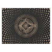 フリーメーソンのシンボルスクエアとコンパス テーブルクロス (正面(横))