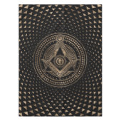 フリーメーソンのシンボルスクエアとコンパス テーブルクロス (正面)