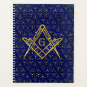 フリーメーソンのシンボルスクエアとコンパス プランナー手帳 (正面)