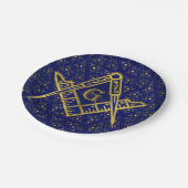 フリーメーソンのシンボルスクエアとコンパス ペーパープレート (アングル)