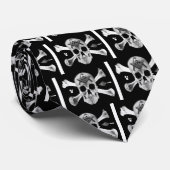 フリーメーソンのスカル及び骨、正方形およびコンパスのこて、 ネクタイ (ロール)