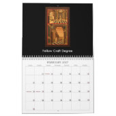 フリーメーソンのトレッスル板カレンダー カレンダー (2月 2027)