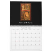 フリーメーソンのトレッスル板カレンダー カレンダー (2月 2026)