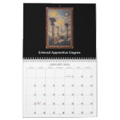 フリーメーソンのトレッスル板カレンダー カレンダー (1月 2026)